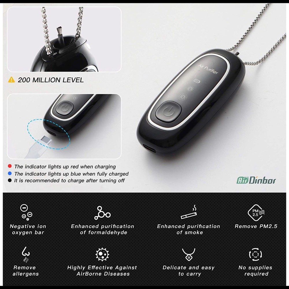 Wearable air purifier